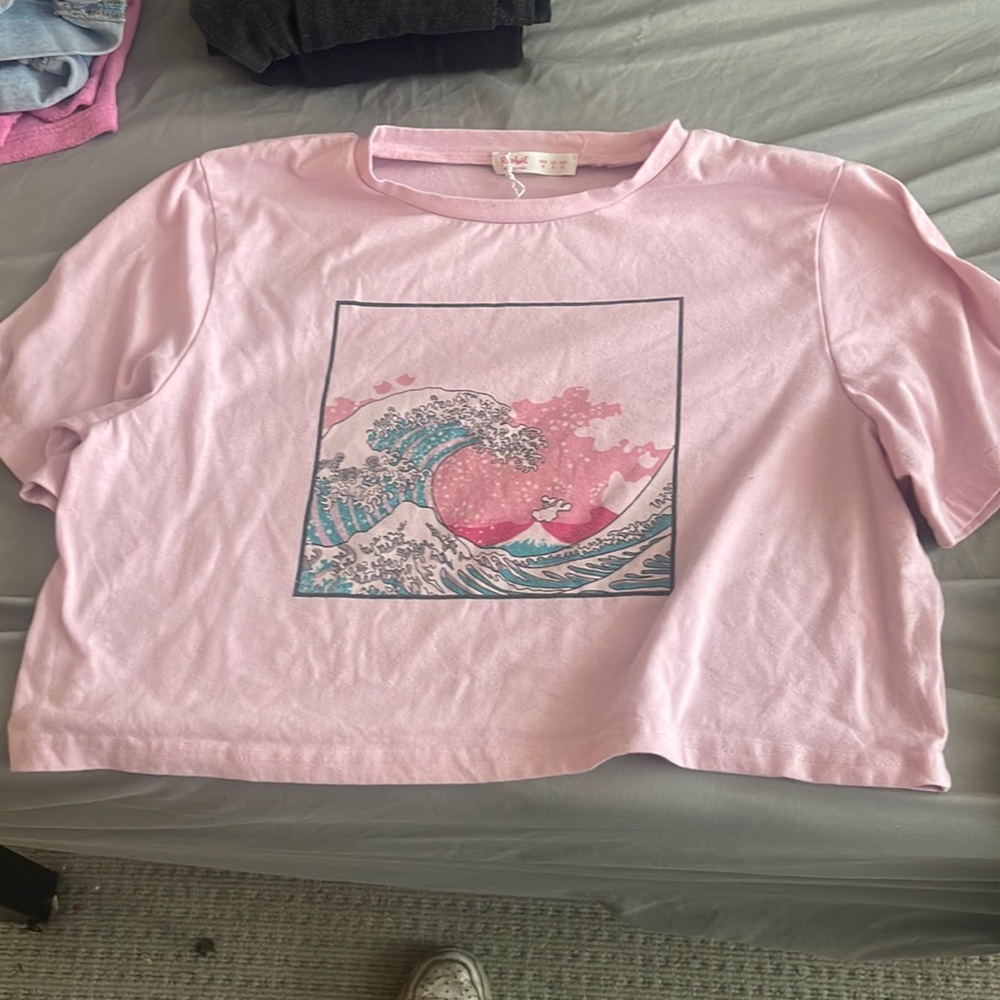 Pink Beachy Crop Top